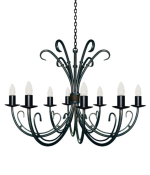 CORSAGE 8 LIGHT CHANDELIER WITH CANDLE SLEEVES