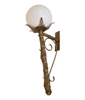 HAYFERN SCROLL WALL BRACKET WITH POLY SPHERE