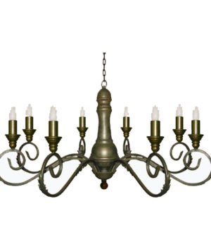 CEDRELLA 8 LIGHT CHANDELIER WITH CANDLE SLEEVES